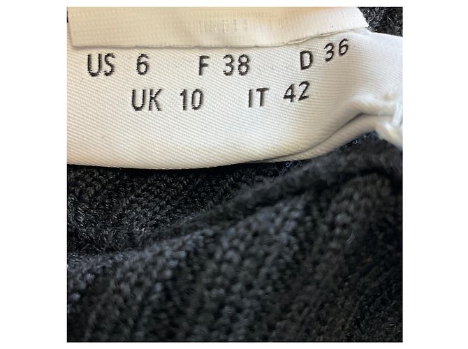 Schwarzer / Karamell gerippter Wollpullover Akris Punto - Ansicht 5