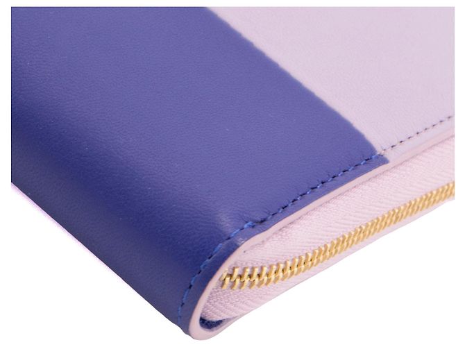 Céline CELINE - Portafoglio grande Celine in pelle liscia viola e blu Porpora - vista 5