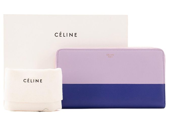 Céline CELINE - Portafoglio grande Celine in pelle liscia viola e blu Porpora - vista 8