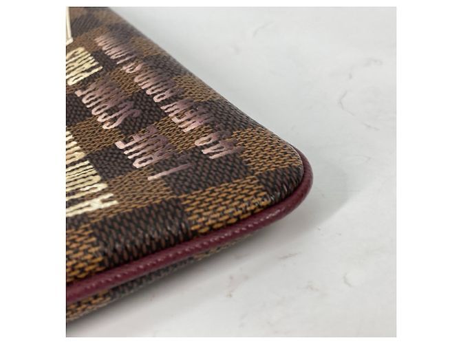 Louis Vuitton Damier Pochette Mila MM Accessory Pouch Brown Damier ebene - view 7