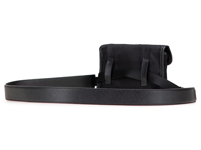 Marsupio in nylon e pelle nera Prada Nero - vista 2
