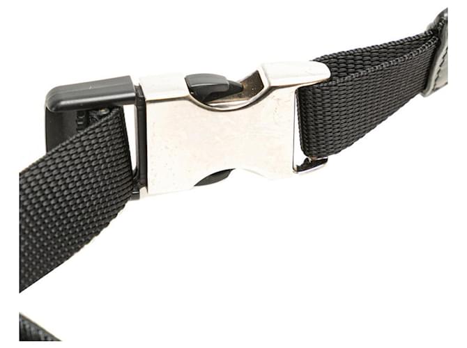 Marsupio in nylon e pelle nera Prada Nero - vista 4