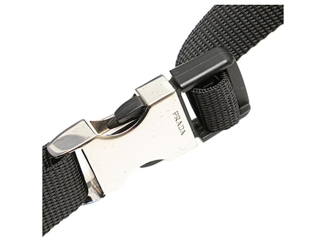 Marsupio in nylon e pelle nera Prada Nero - vista 5