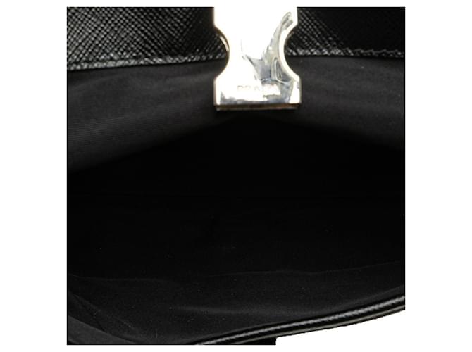 Marsupio in nylon e pelle nera Prada Nero - vista 8