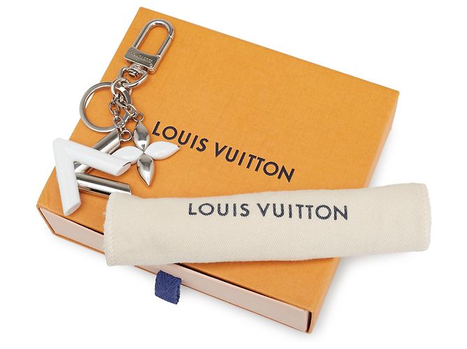 Portachiavi LV Twist in resina argento Louis Vuitton - vista 9