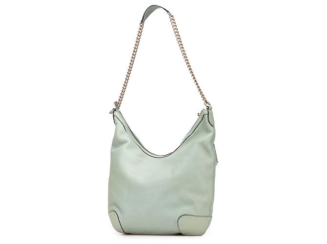 Borsa a spalla in pelle blu Soho con catena Gucci Blu chiaro - vista 2