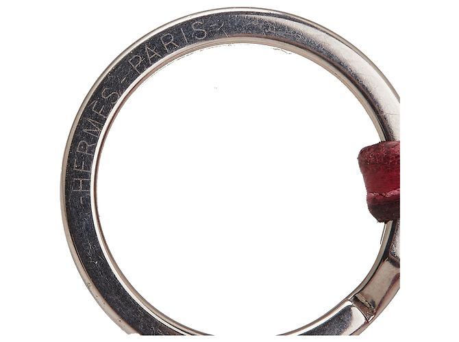 Ring Portachiavi Carmen in pelle di agnello Milo rosa di Hermès - vista 3