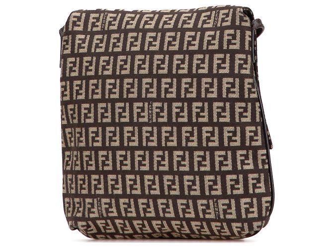 Borsa a tracolla in tela Zucchino marrone Fendi Marrone scuro - vista 2