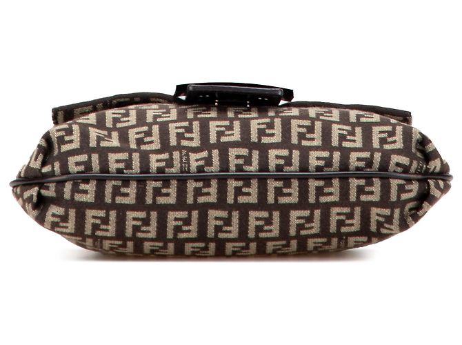 Borsa a tracolla in tela Zucchino marrone Fendi Marrone scuro - vista 3