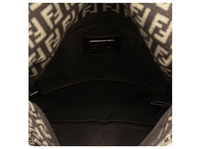 Borsa a tracolla in tela Zucchino marrone Fendi Marrone scuro - vista 4