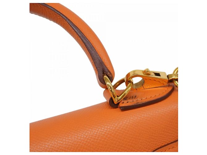 Borsa Hermès Kelly 28 in pelle mango - vista 11