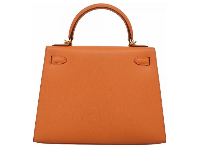 Borsa Hermès Kelly 28 in pelle mango - vista 15