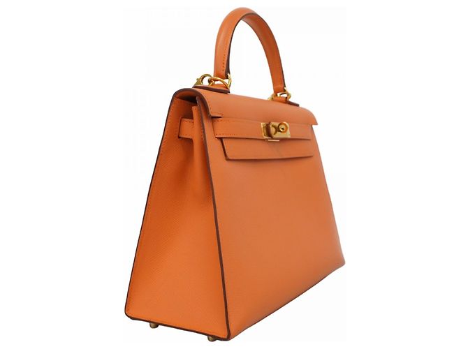 Borsa Hermès Kelly 28 in pelle mango - vista 2