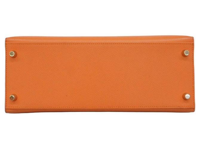Borsa Hermès Kelly 28 in pelle mango - vista 3