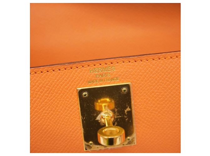 Borsa Hermès Kelly 28 in pelle mango - vista 5