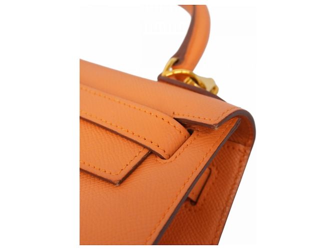 Borsa Hermès Kelly 28 in pelle mango - vista 8