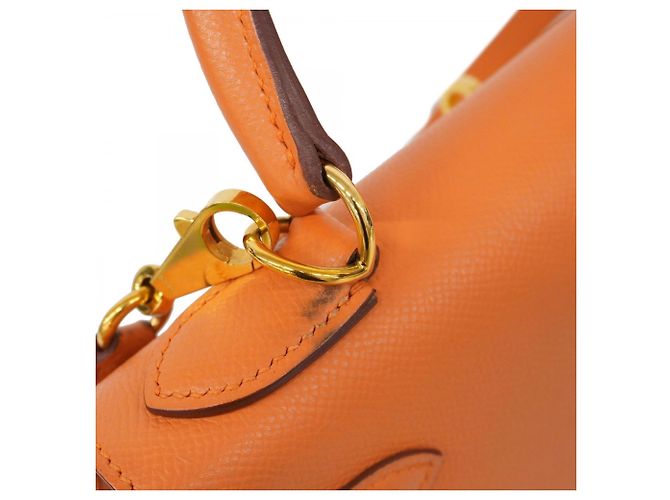 Borsa Hermès Kelly 28 in pelle mango - vista 9