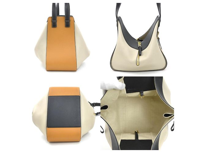 Borsa a mano in pelle Hammock Small di Loewe Marrone Nero Grigio - vista 2