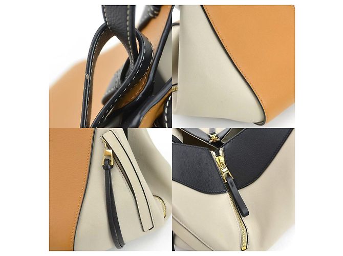 Borsa a mano in pelle Hammock Small di Loewe Marrone Nero Grigio - vista 4