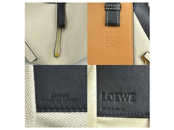 Borsa a mano in pelle Hammock Small di Loewe Marrone Nero Grigio - vista 5