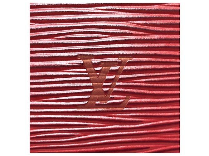 Pochette Accessoires in pelle Epi Louis Vuitton Rosso - vista 10