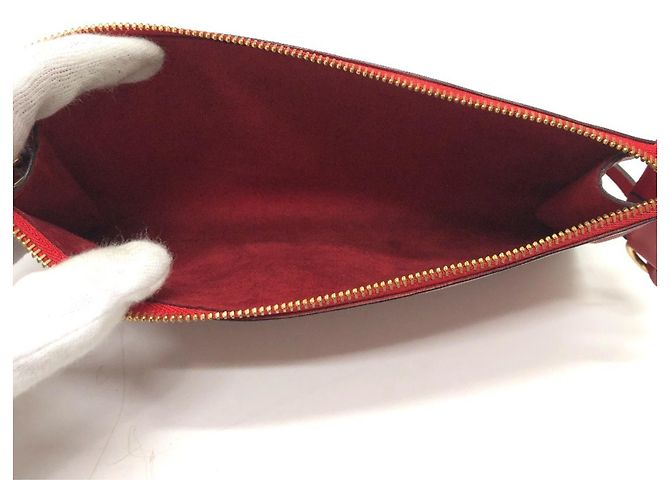 Pochette Accessoires in pelle Epi Louis Vuitton Rosso - vista 12