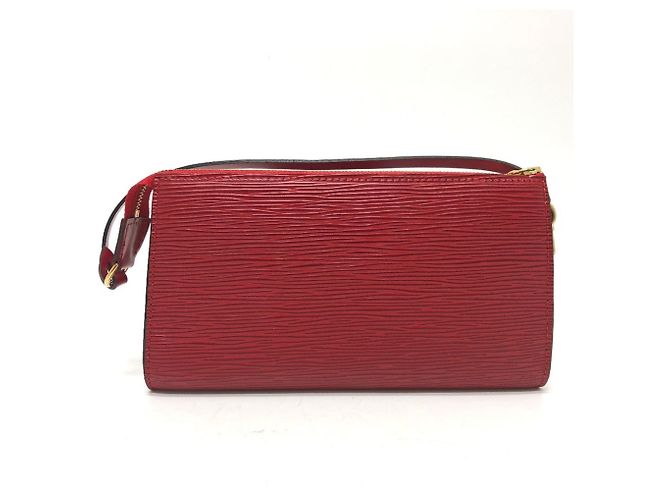 Pochette Accessoires in pelle Epi Louis Vuitton Rosso - vista 2