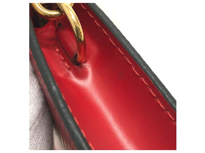 Pochette Accessoires in pelle Epi Louis Vuitton Rosso - vista 6