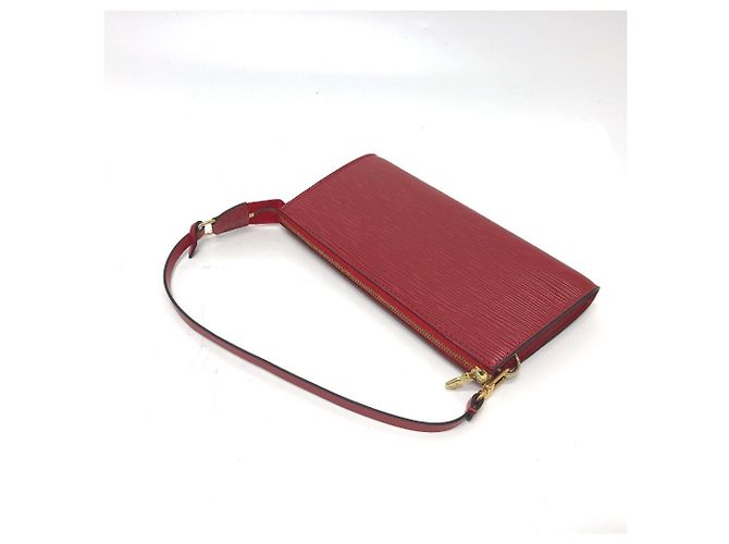 Pochette Accessoires in pelle Epi Louis Vuitton Rosso - vista 8