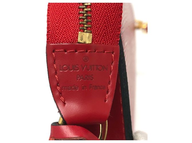 Pochette Accessoires in pelle Epi Louis Vuitton Rosso - vista 9