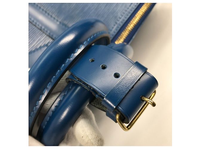 Borsa da viaggio Keepall 45 in pelle Epi Louis Vuitton Blu - vista 11