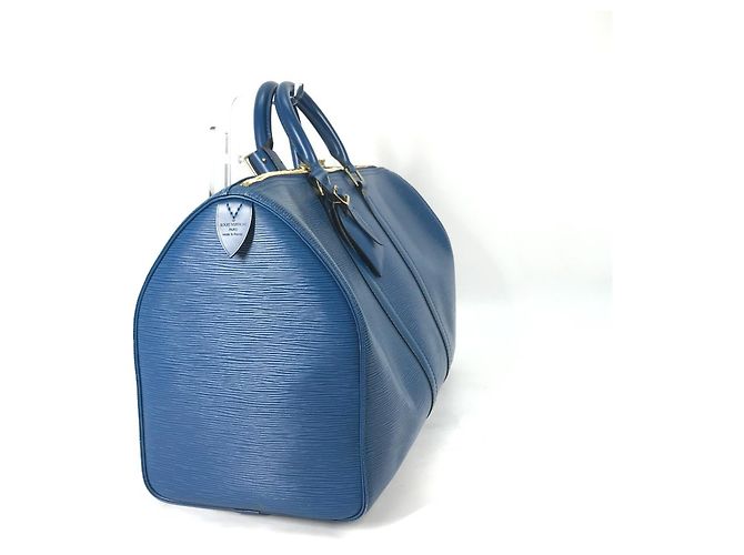 Borsa da viaggio Keepall 45 in pelle Epi Louis Vuitton Blu - vista 3