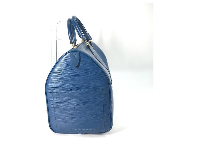 Borsa da viaggio Keepall 45 in pelle Epi Louis Vuitton Blu - vista 4