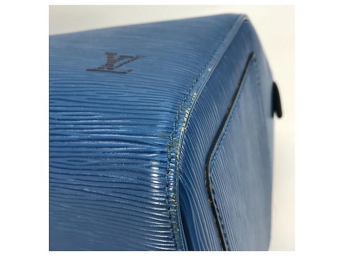 Borsa da viaggio Keepall 45 in pelle Epi Louis Vuitton Blu - vista 7
