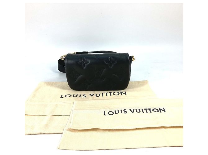 Portafoglio Louis Vuitton Monogram Bubblegram con tracolla Nero Monogramma - vista 18