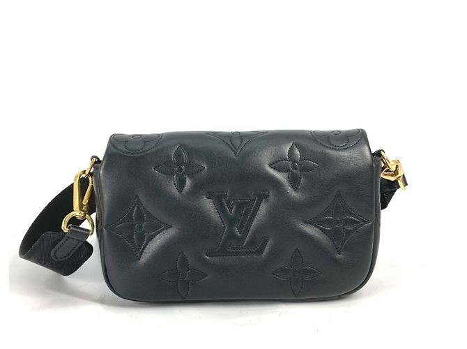 Portafoglio Louis Vuitton Monogram Bubblegram con tracolla Nero Monogramma - vista 2