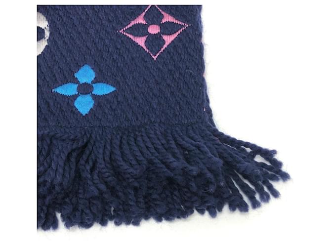Louis Vuitton Monogram Echarpe Logomania Rainbow Scarf Pink Navy blue - vue 3