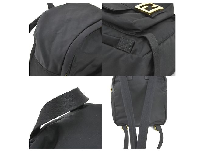 Fendi Nylon Rucksack in Schwarz - Ansicht 3