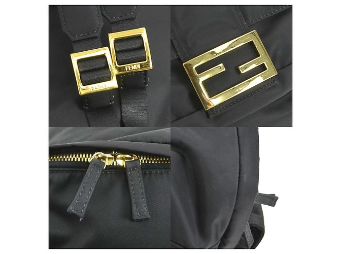 Fendi Nylon Rucksack in Schwarz - Ansicht 4