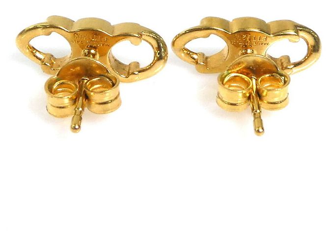 Céline Orecchini in metallo dorato Celine Triomphe D'oro - vista 3