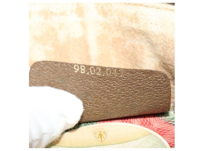 Borsa a Spalla Gucci GG Supreme Web Sherry Line PVC Beige 98 02 047 Auth BA4583 - vista 12