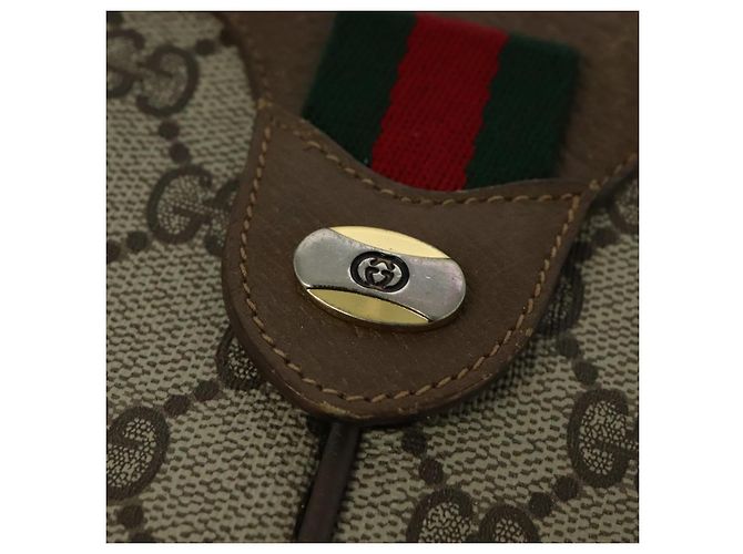 Borsa a Spalla Gucci GG Supreme Web Sherry Line PVC Beige 98 02 047 Auth BA4583 - vista 17