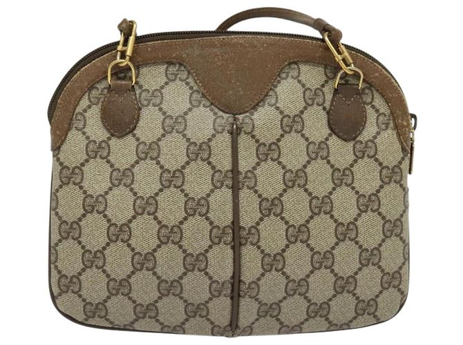 Borsa a Spalla Gucci GG Supreme Web Sherry Line PVC Beige 98 02 047 Auth BA4583 - vista 2