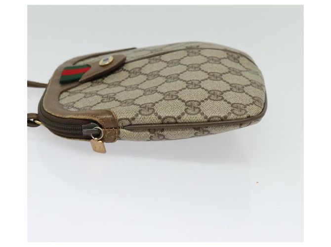 Borsa a Spalla Gucci GG Supreme Web Sherry Line PVC Beige 98 02 047 Auth BA4583 - vista 3