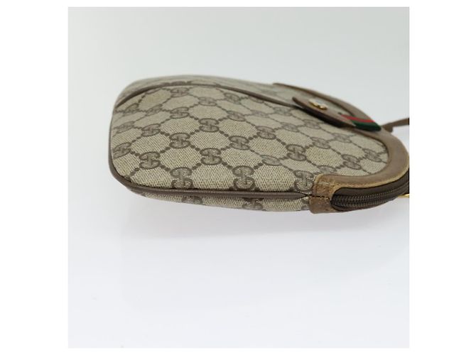 Borsa a Spalla Gucci GG Supreme Web Sherry Line PVC Beige 98 02 047 Auth BA4583 - vista 4