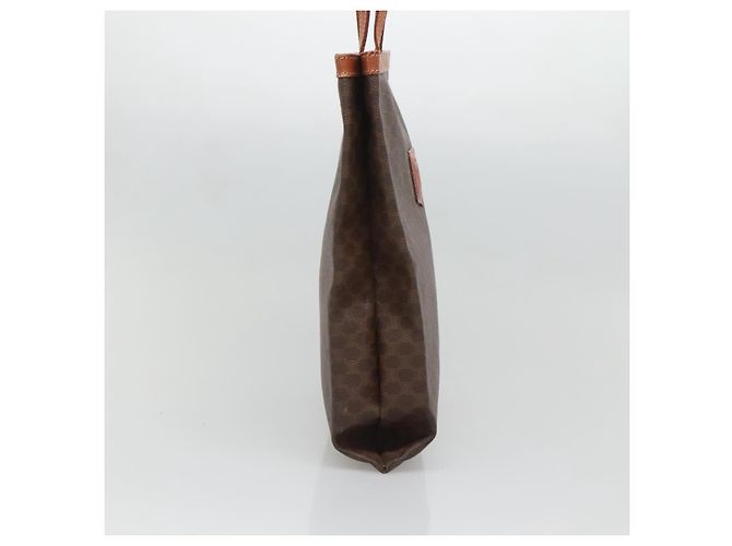 Céline CELINE Macadam Canvas Tote Bag PVC Braun Gold Auth 136856 Golden - Ansicht 3