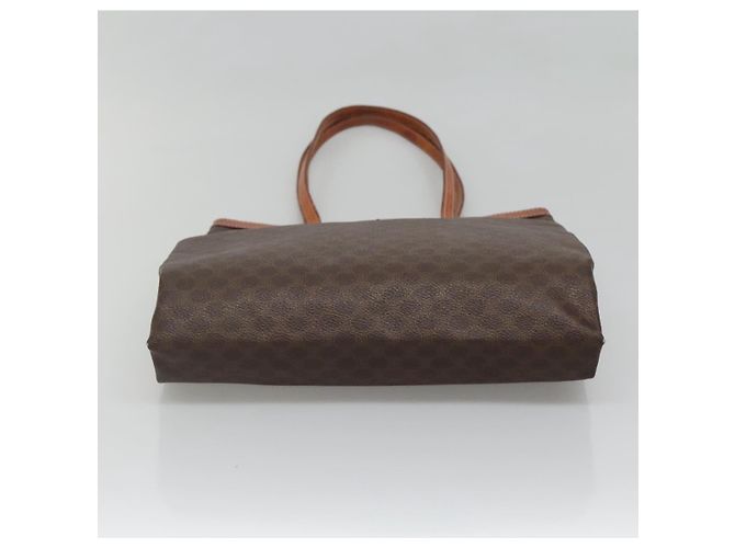 Céline CELINE Macadam Canvas Tote Bag PVC Braun Gold Auth 136856 Golden - Ansicht 5