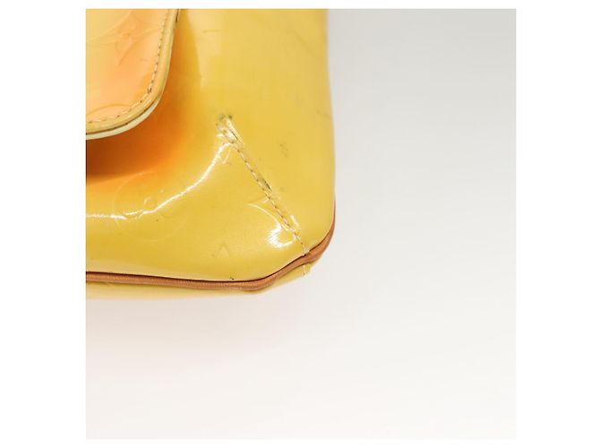 LOUIS VUITTON Borsa Thompson Street Monogram Vernis Gialla M91071 LV Auth BA4453 D'oro - vista 14