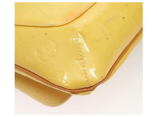 LOUIS VUITTON Borsa Thompson Street Monogram Vernis Gialla M91071 LV Auth BA4453 D'oro - vista 15