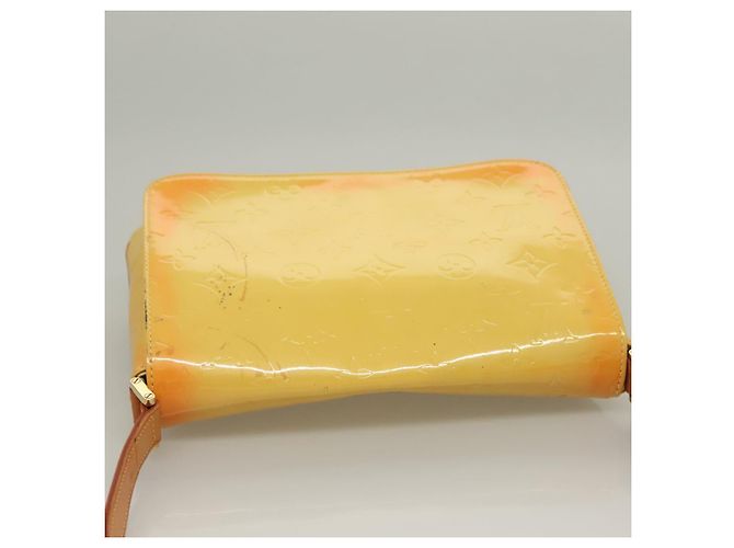 LOUIS VUITTON Borsa Thompson Street Monogram Vernis Gialla M91071 LV Auth BA4453 D'oro - vista 6